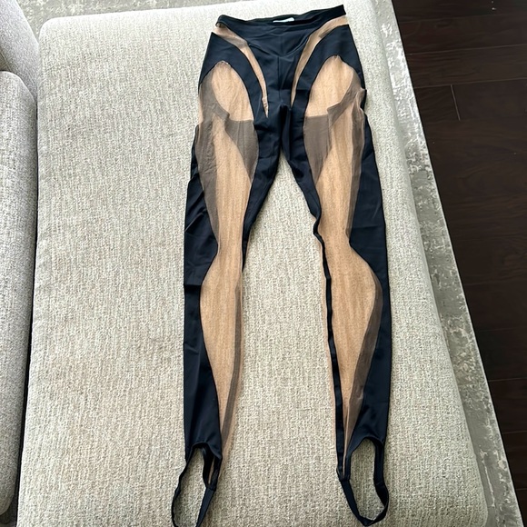 Mugler sheer panel leggings